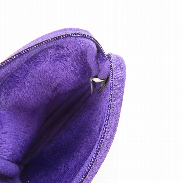 実際に弊社で買取させて頂いたMARC JACOBS/マークジェイコブス ロゴ 型押し ミニポーチ パープルの画像 3枚目