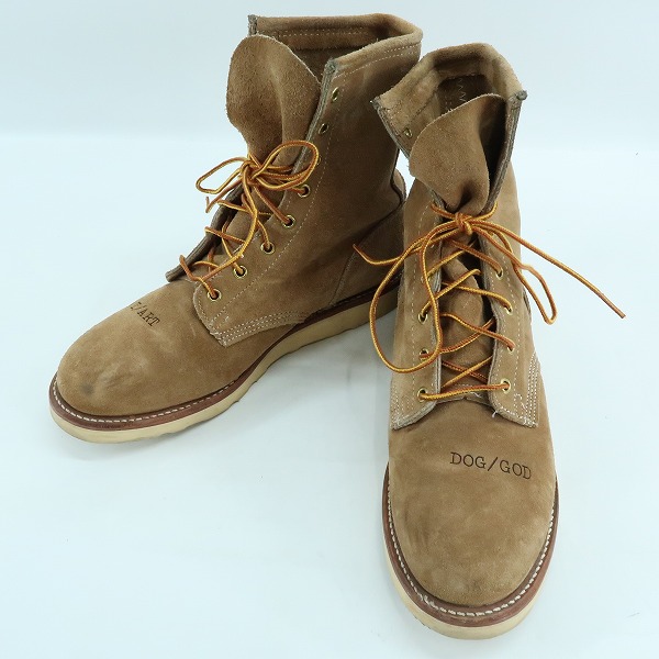 実際に弊社で買取させて頂いたHYSTERIC GLAMOUR/ヒステリックグラマー スエード ワークブーツ ビブラムソール/10E