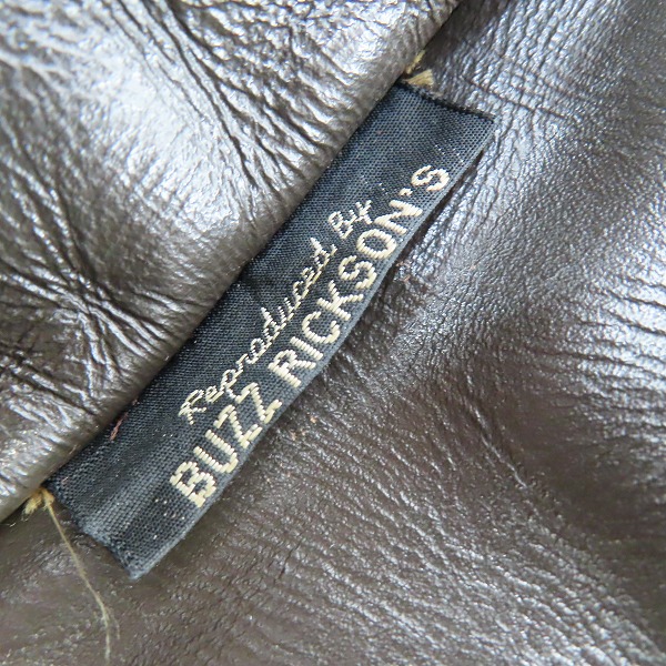 実際に弊社で買取させて頂いたBUZZ RICKSON'S/バズリクソンズ A-2 ホースハイド/馬革 フライトジャケット M83086 /40の画像 4枚目