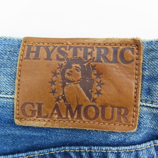 実際に弊社で買取させて頂いたHYSTERIC GLAMOUR/ヒステリックグラマー SP加工/スクラッチリメイクスリムストレートデニムパンツ 0201AP09/30の画像 2枚目
