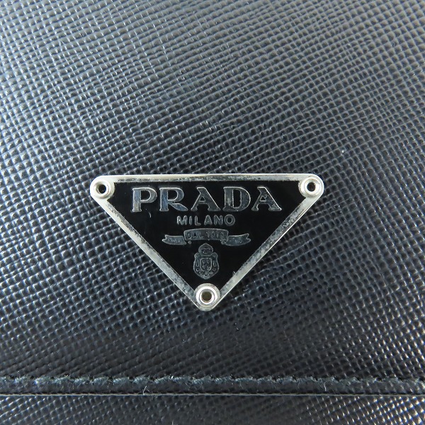 実際に弊社で買取させて頂いたPRADA/プラダ サフィアーノレザー 二つ折り長財布 M608Aの画像 5枚目