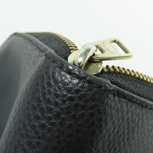 実際に弊社で買取させて頂いたCOACH/コーチ クロスグレインレザー ラウンドファスナー 長財布/ウォレットの画像 8枚目