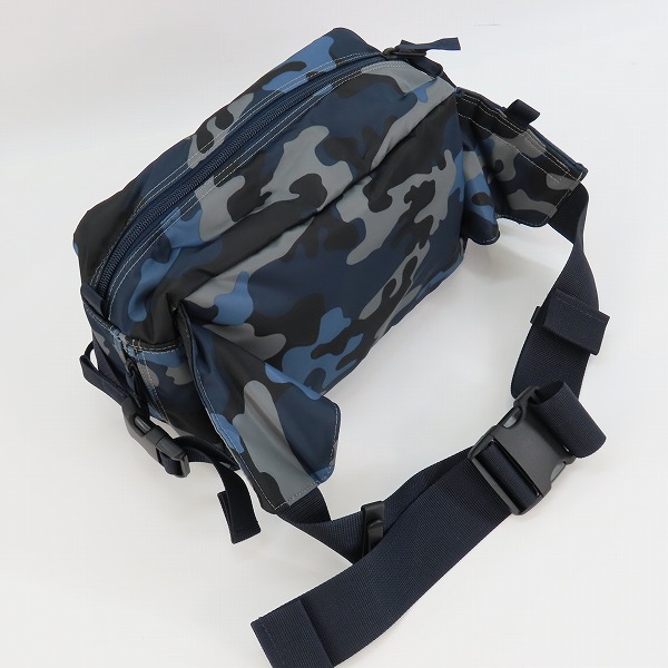 実際に弊社で買取させて頂いた(z6)【複数個選択可能/未使用】HEAD PORTER/ヘッドポーター JUNGLE WAIST BAG ジャングル ウエストバッグ ダークネイビーの画像 4枚目
