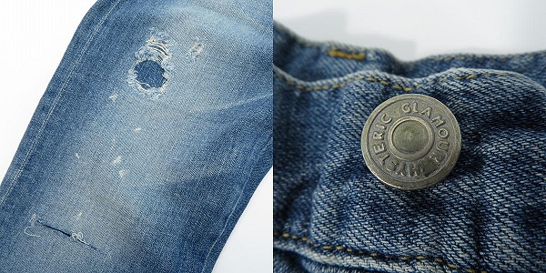 実際に弊社で買取させて頂いた【未使用】HYSTERIC GLAMOUR/ヒステリックグラマー プリント ダメージ加工 デニムパンツ 02192AP09/28の画像 8枚目