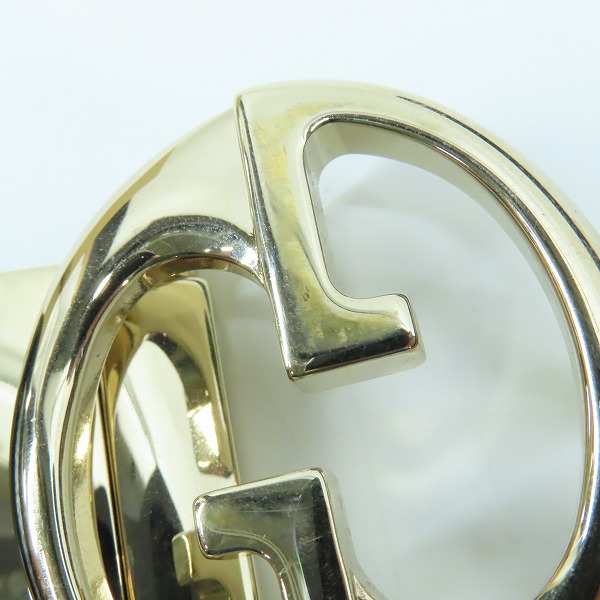 実際に弊社で買取させて頂いたGUCCI/グッチ リバーシブル インターロッキングG ゴールド金具 ベルト 450000の画像 6枚目