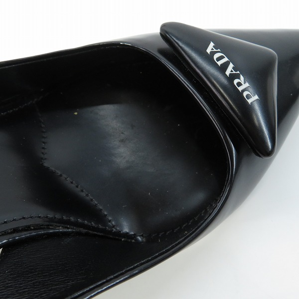 実際に弊社で買取させて頂いたPRADA/プラダ 23AW ブラッシュドレザー スリングバック パンプス/36の画像 7枚目