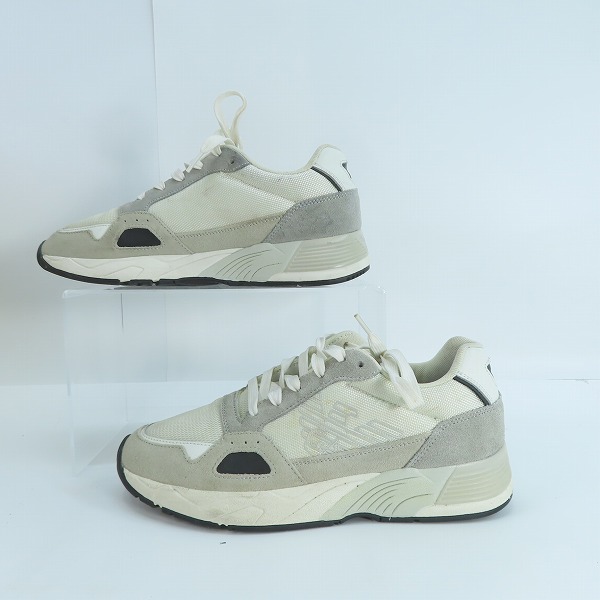 実際に弊社で買取させて頂いたEMPORIO ARMANI/エンポリオ アルマーニ  TECHNICAL FABLIC SUEDE ローカットスニーカー X4X245の画像 3枚目