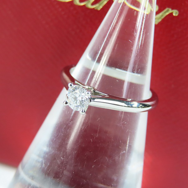 実際に弊社で買取させて頂いたCartier/カルティエ Pt950 プラチナ ソリテールリング ダイヤモンド 0.24ct KEB314/48/8号