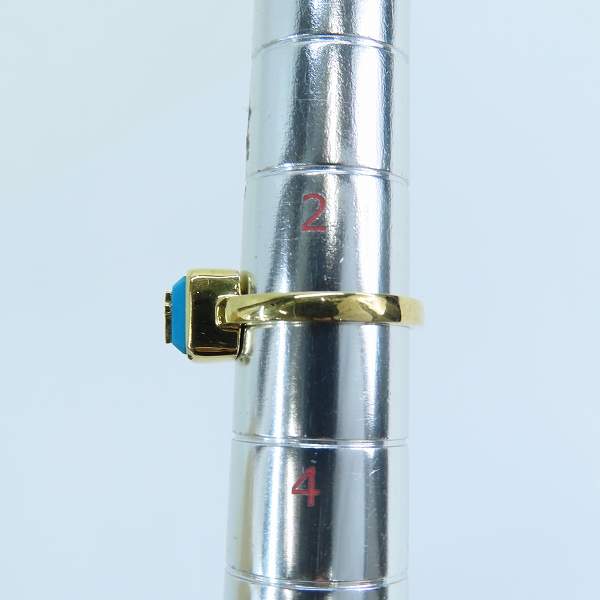 実際に弊社で買取させて頂いた【ギャラ付き】Justin Davis/ジャスティンデイビス Baby Eminem/ベビーエミネム リングｗ/ターコイズ SRJ768/3号の画像 7枚目