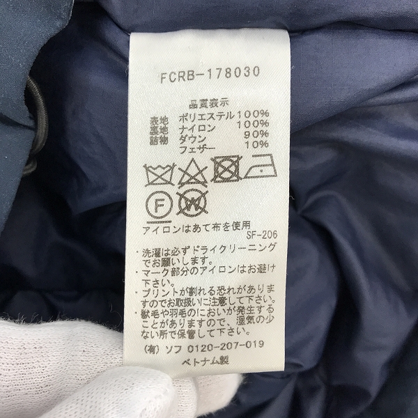 実際に弊社で買取させて頂いたF.C.Real Bristol/エフシーレアルブリストル  DOWN BENCH PARKA ダウンジャケット FCRB-178030 Sの画像 3枚目