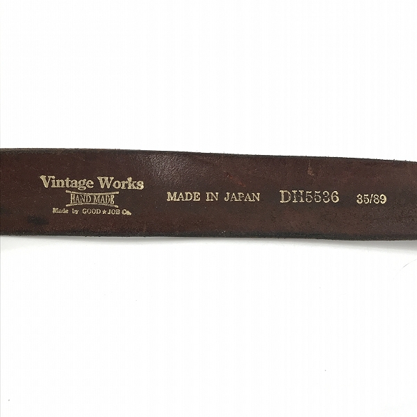 実際に弊社で買取させて頂いたVINTAGE WORKS/ヴィンテージ ワークス レザーベルト DH5536 35/89の画像 4枚目