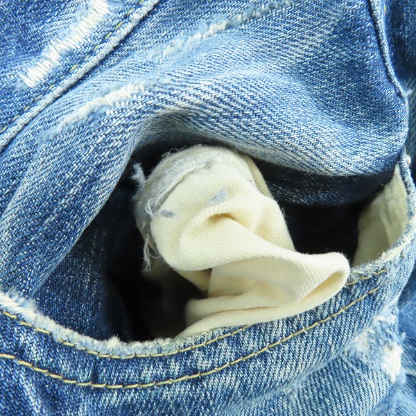 実際に弊社で買取させて頂いたHYSTERIC GLAMOUR/ヒステリックグラマー RSM加工 ストレート デニムパンツ 0241AP10/29の画像 9枚目