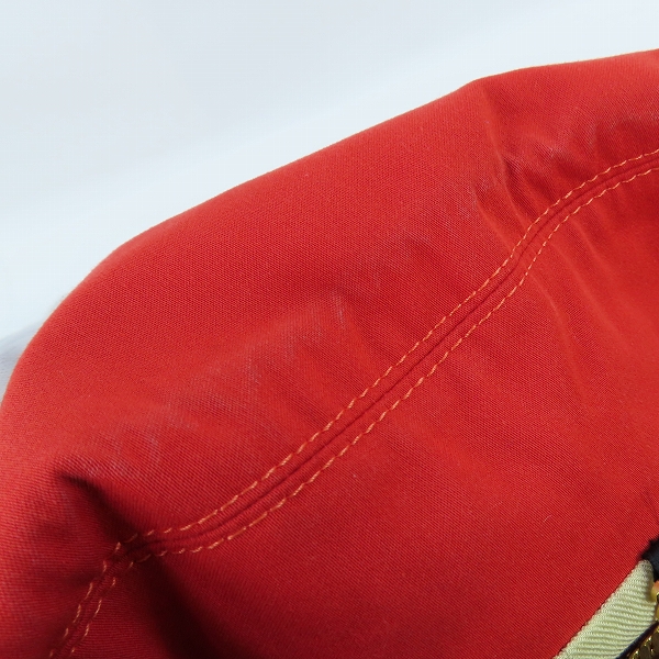 実際に弊社で買取させて頂いたIZREEL×ALMOND/イズリール×アーモンド トレンチコート レッド 46の画像 6枚目