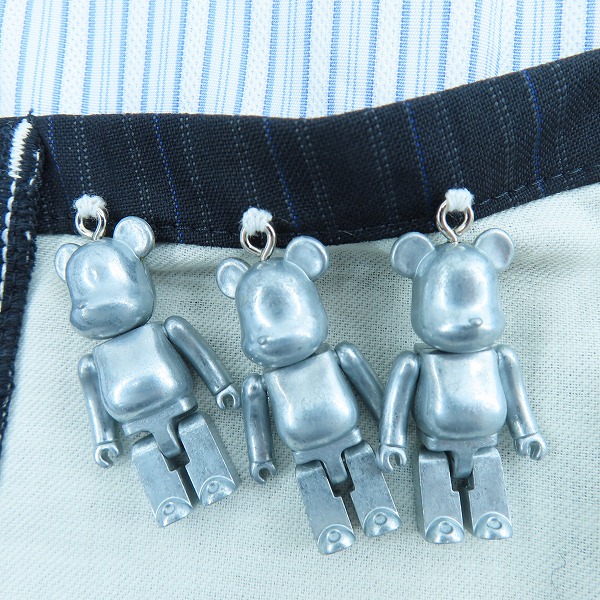 実際に弊社で買取させて頂いたCOMME des GARCONS HOMME PLUS/コムデギャルソンオムプリュス BE@RBRICK/ベアブリック ストライプ長袖シャツ/PE-B019/XSの画像 3枚目