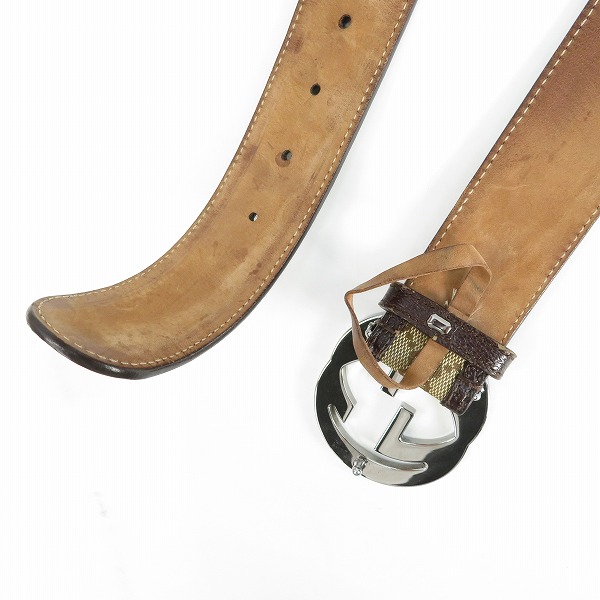実際に弊社で買取させて頂いたGUCCI/グッチ インターロッキングG ベルト 114876の画像 2枚目