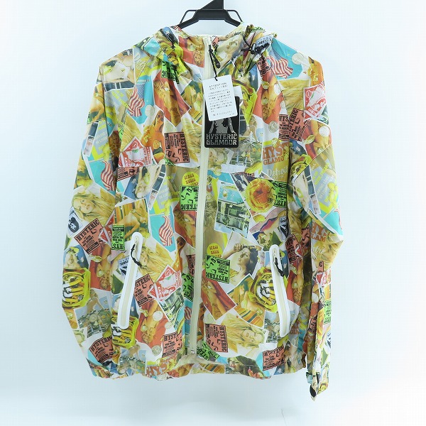 実際に弊社で買取させて頂いた【未使用】HYSTERIC GLAMOUR/ヒステリックグラマー ALL MESSED UP総柄 フーデッドJK 0251AB08/S
