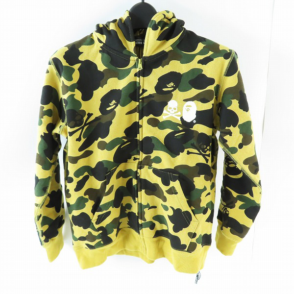 実際に弊社で買取させて頂いた【未使用】A BATHING APE×mastermind JAPAN キッズ 1ST CAMO SHARK ZIP HOODIE/カモフラ シャーク ジップアップパーカー/140
