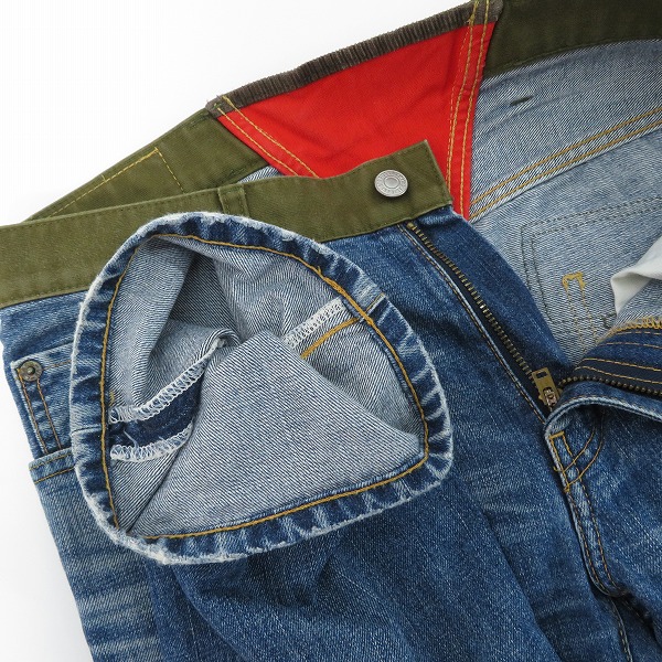 実際に弊社で買取させて頂いたJUNYA WATANABE MAN×Levi's/ジュンヤワタナベマン×リーバイス デニムパンツ WF-P201/XSの画像 5枚目