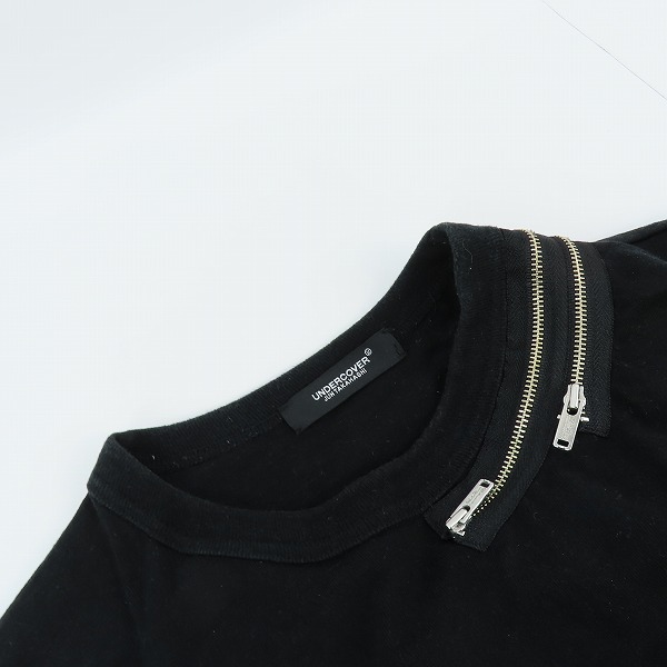 実際に弊社で買取させて頂いたUNDERCOVER/アンダーカバー 23SS 衿2連ZIP半袖PKTEE/ポケット Tシャツ ブラック UC1C4801/2の画像 4枚目