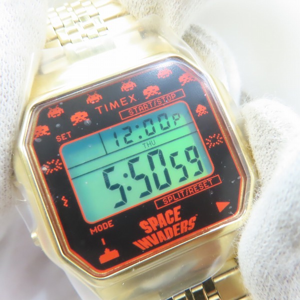 実際に弊社で買取させて頂いた(1)【未使用】TIMEX/タイメックス スペースインベーダー  腕時計 TW2V30100の画像 5枚目