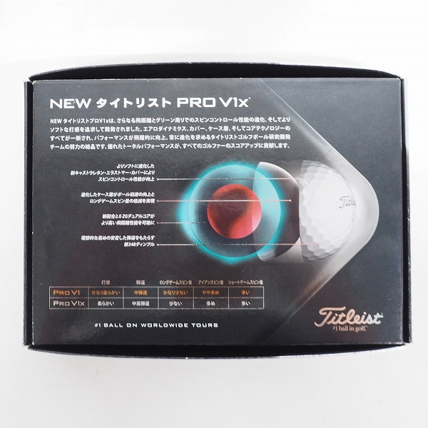 実際に弊社で買取させて頂いた【未使用】Titleist/タイトリスト PRO V1x ゴルフボール ホワイト 1ダースの画像 4枚目