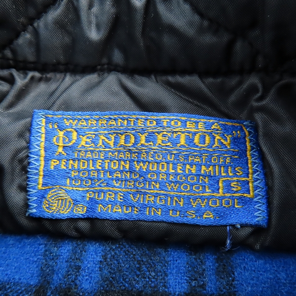 実際に弊社で買取させて頂いたPENDLETON/ペンドルトン 70's ヴィンテージ チェックシャツ/Sの画像 2枚目