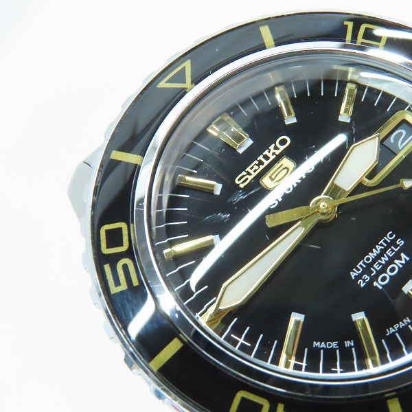 実際に弊社で買取させて頂いたSEIKO/セイコー 5/ファイブ SPORTS 裏スケ 自動巻き 腕時計 SNZH53JC/7S36-04N0の画像 5枚目