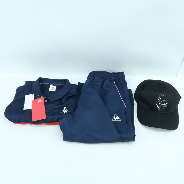 実際に弊社で買取させて頂いた【未使用】le coq sportif/ルコックスポルティフ テニスウェア ポロシャツ/パンツ/キャップ 3点セット