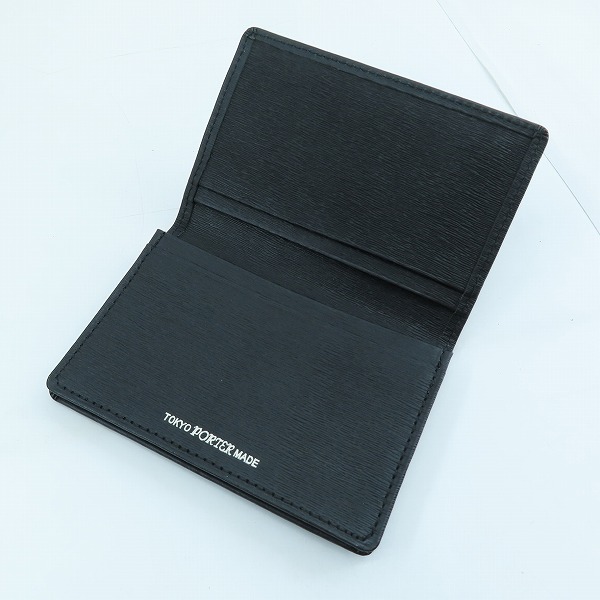 実際に弊社で買取させて頂いたPORTER/ポーター 二つ折り カードケース ブラックの画像 3枚目