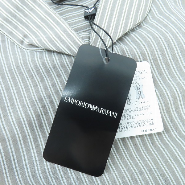 実際に弊社で買取させて頂いた【未使用】EMPORIO ARMANI/エンポリオアルマーニ 長袖シャツ ストライプ 21CF1T 216F4/Lの画像 6枚目