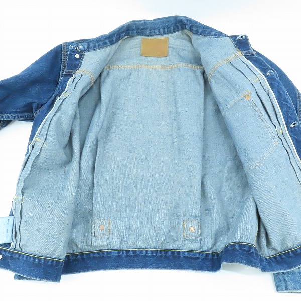 実際に弊社で買取させて頂いたLevi's/リーバイス 506XX/70501-0003 1st/ファースト 復刻 555刻印 米国製 デニムジャケット/44の画像 7枚目