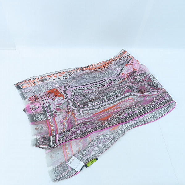 実際に弊社で買取させて頂いたETRO/エトロ 麻/シルク スカーフの画像 3枚目