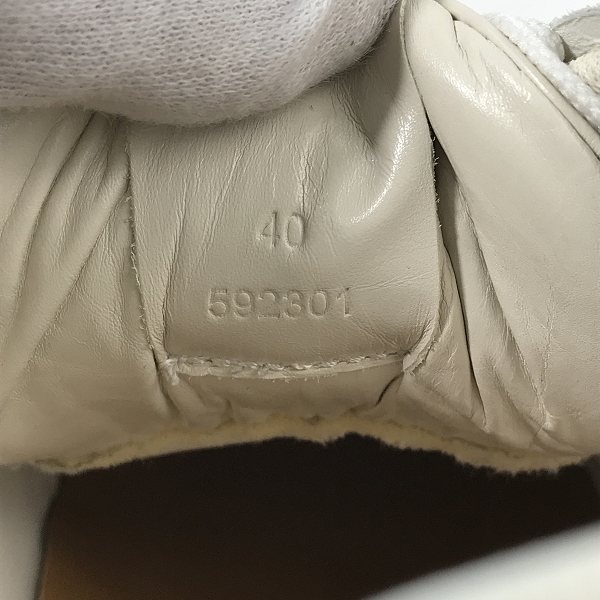 実際に弊社で買取させて頂いたLOEWE/ロエベ Ivory unstructured sneakers パッチワーク レザーローカットスニーカー 592301/40の画像 5枚目