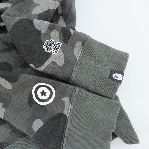 実際に弊社で買取させて頂いたA BATHING APE×BlackEyePatch/アベイジングエイプ×ブラックアイパッチ ジップアップ シャークパーカー 001ZPK231902C/Mの画像 9枚目