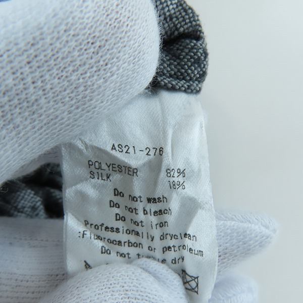 実際に弊社で買取させて頂いた【未使用】ATTACHMENT/アタッチメント クラッシュCo/Siキャンバスブロックチェックシャツ AS21-276/2の画像 5枚目