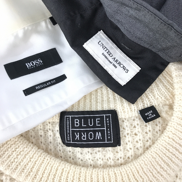 実際に弊社で買取させて頂いた【おまとめ】ヒューゴボス/ユナイテッドアローズ/トゥモローランド 等 白シャツ/ニット/ドロストパンツ 他の画像 1枚目