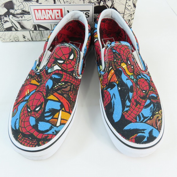 実際に弊社で買取させて頂いたVANS/バンズ MARVEL/マーベル CLASSIC SLIP-ON スパイダーマン総柄スリッポン VN0A38F79H7/26.5