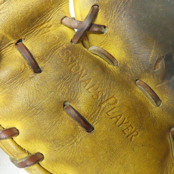 実際に弊社で買取させて頂いた HI-GOLD/ハイゴールド PAG-100F 硬式/左投げ 一塁手用 ファーストミット 野球グローブの画像 6枚目