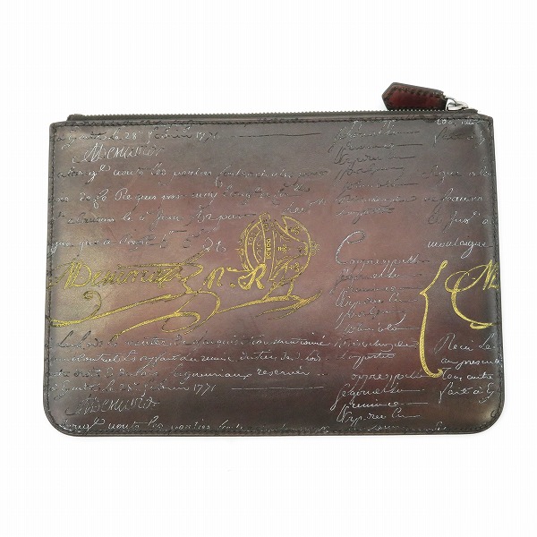 実際に弊社で買取させて頂いたBERLUTI/ベルルッティ カリグラフィ レザー ドキュメントケース クラッチバッグ/セカンドバッグの画像 1枚目
