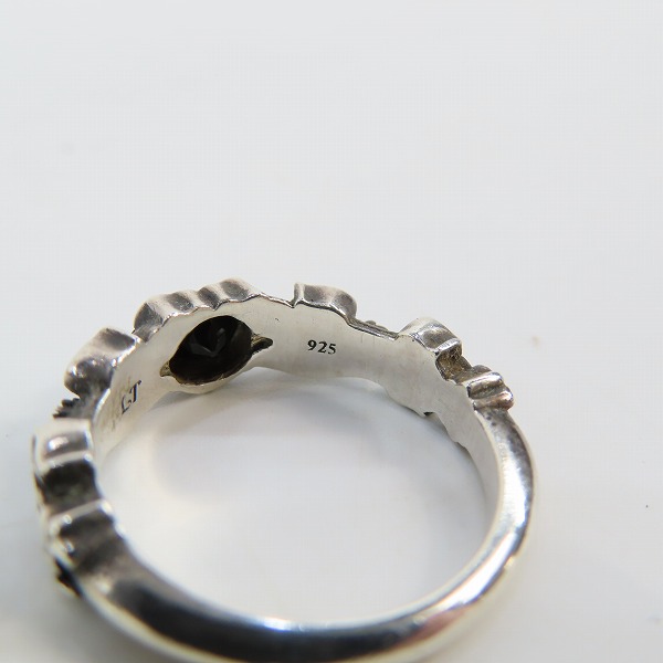 実際に弊社で買取させて頂いた【ギャラ付】 Leathers and Treasures/レザーズアンドトレジャーズ ナロースクロールハートリング オニキス/11号の画像 7枚目