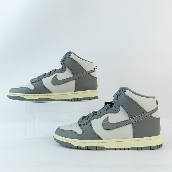 実際に弊社で買取させて頂いた【未使用】NIKE/ナイキ DUNK HI RETRO SE VNTG/ダンク ハイ レトロ スペシャルエディション ヴィンテージ DM0582-001/27.5の画像 3枚目