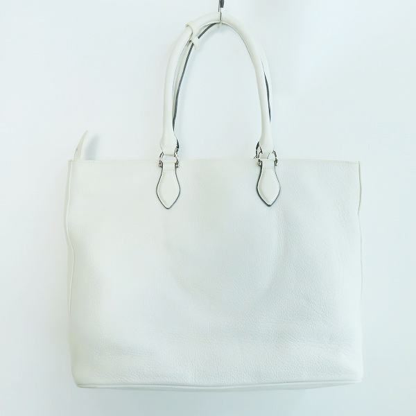 実際に弊社で買取させて頂いたGALLERIANT/ガレリアント レザー トートバッグ ビジネスバッグ ホワイト系の画像 1枚目