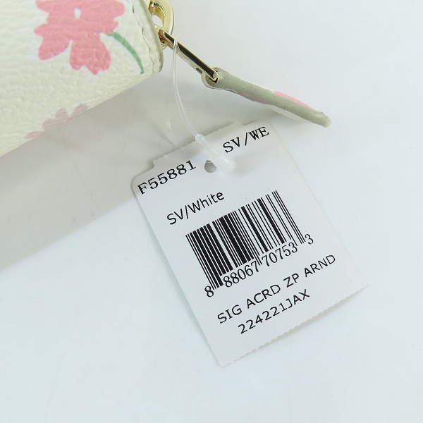 実際に弊社で買取させて頂いた【未使用】COACH/コーチ デイジーフィールドプリント 長財布 F55881 の画像 5枚目