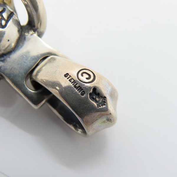 実際に弊社で買取させて頂いたBWL/ビルウォールレザー ラムグッドラックスカル ゴールドサダー ペンダントの画像 5枚目