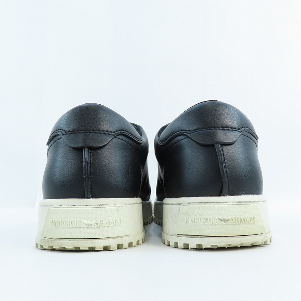 実際に弊社で買取させて頂いたEMPORIO ARMANI/エンポリオアルマーニ レザー スウェード マイクロパーフォレーション スニーカー X4X581 XN645 US11の画像 1枚目