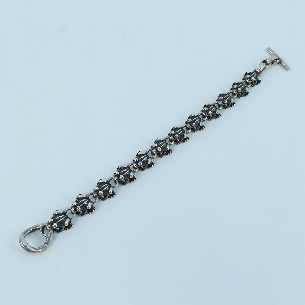 実際に弊社で買取させて頂いた【カスタム】Bill Wall Leather/ビルウォールレザー 蛙/カエル リンクブレスレット/Tバーの画像 9枚目