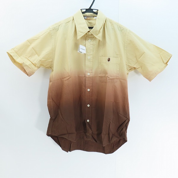 実際に弊社で買取させて頂いたA BATHING APE/アベイシングエイプ MADE WITH GENERAL 1ポイント刺繍 グラデーション 半袖シャツ/L
