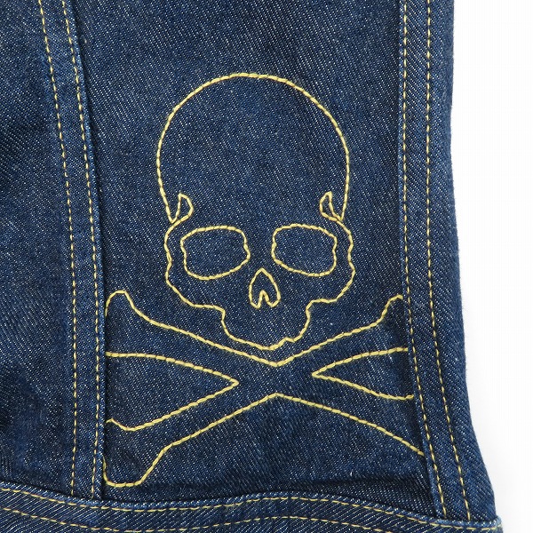 実際に弊社で買取させて頂いたLee×mastermind JAPAN/リー×マスターマインド 襟スカル刺繍 デニムジャケット/Gジャン 95843/Mの画像 4枚目