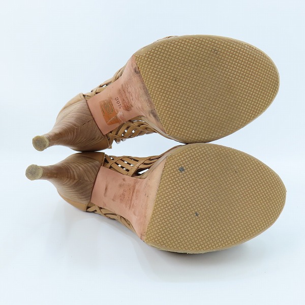 実際に弊社で買取させて頂いたALEXANDER MQUEEN/アレキサンダーマックイーン バックジップ ヒール 36.5の画像 2枚目