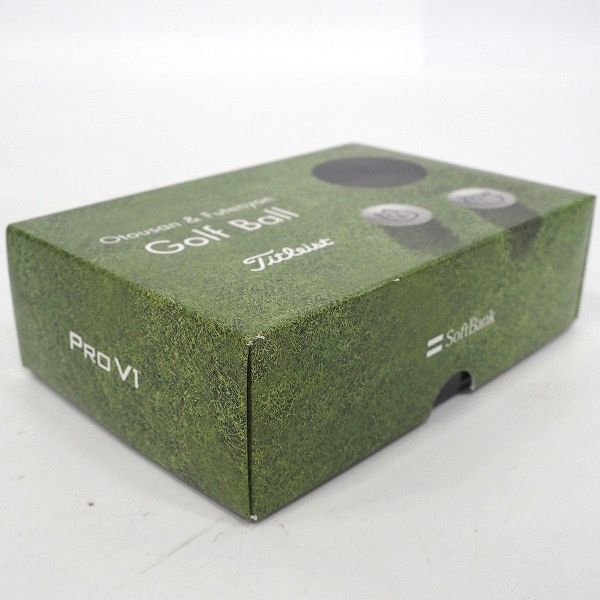 実際に弊社で買取させて頂いた【未使用/オウンネーム】Titleist/タイトリスト PRO V1 ゴルフボール ソフトバンク ホワイト 半ダース /6個の画像 4枚目